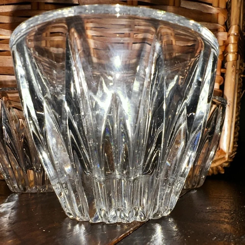 VINTAGE American Crystal Votives Collection Lot of 3 Full Lead Crystal 24%